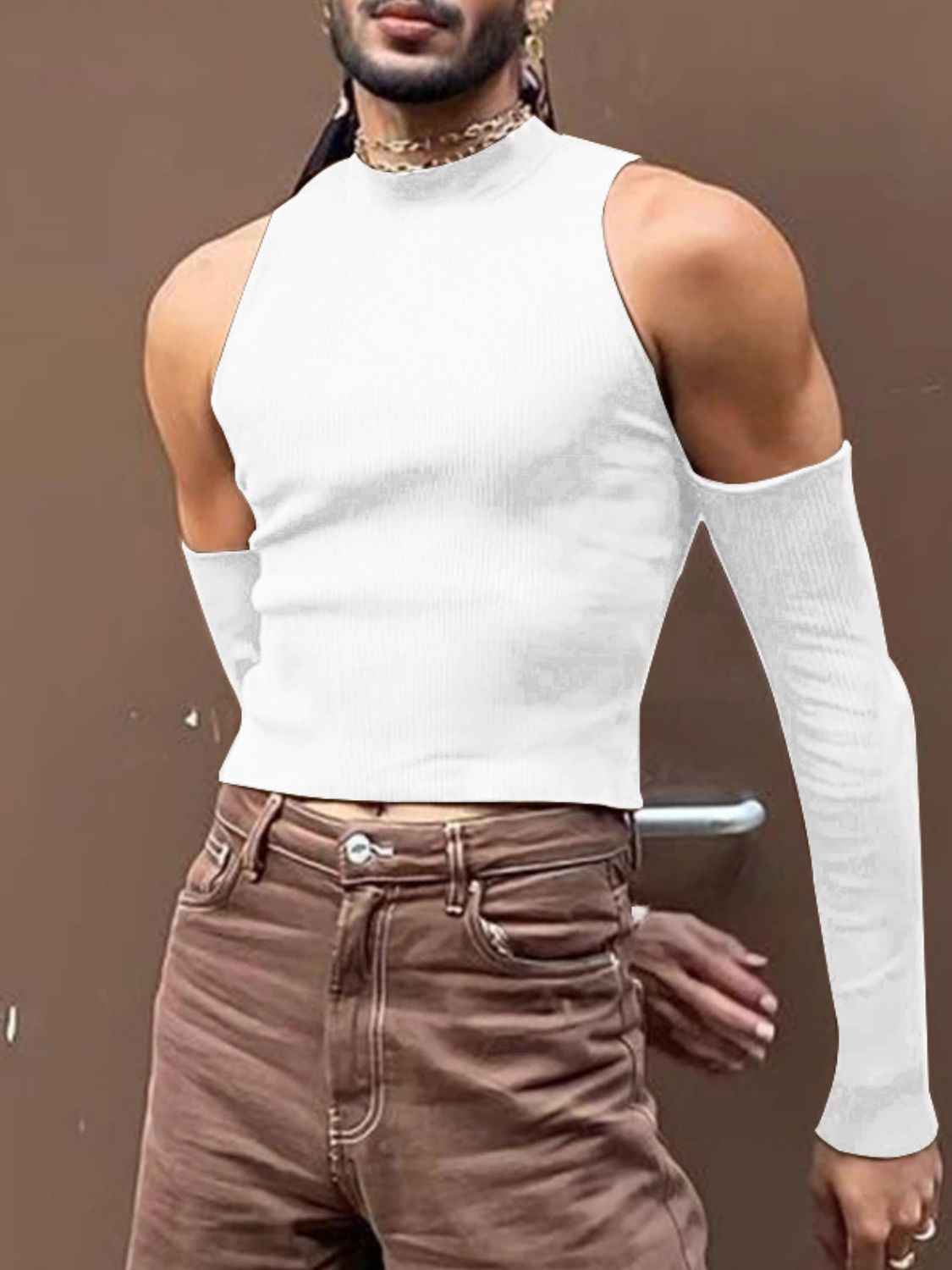 Men's Cold Shoulder Long-Sleeve Tank - Damned Threads